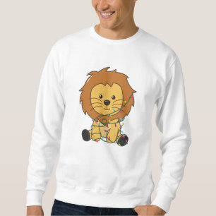 Sweatshirt Lion Noël Neige Animaux d'hiver Lions