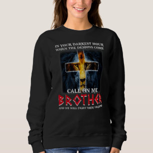 Sweatshirt Lion Oeil Jésus Croix Dans Votre Appel De L'Heure