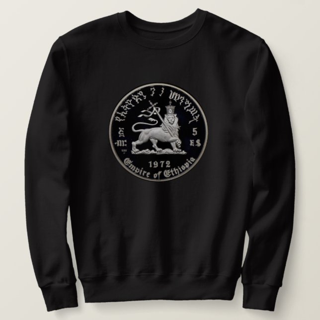 Sweatshirt Lion of Judah Jah Rastafari Rasta Roots Sweater (Design devant)
