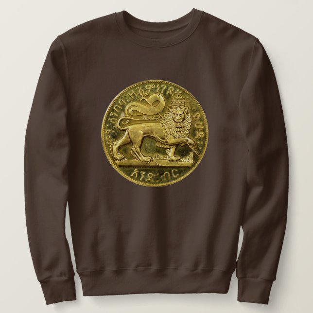 Sweatshirt Lion of Judah Jah Rastafari Rasta Roots Sweater (Design devant)