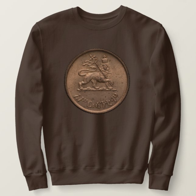 Sweatshirt Lion of Judah Jah Rastafari Rasta Roots Sweater (Design devant)