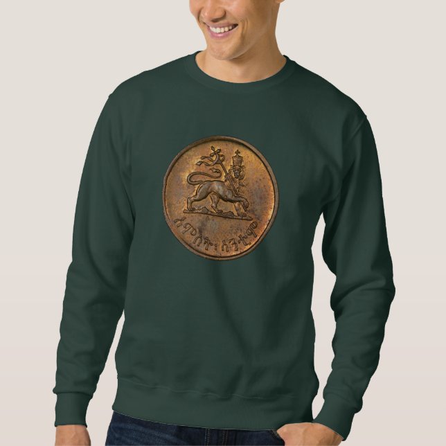 Sweatshirt Lion of Judah Jah Rastafari Rasta Roots Sweater (Devant)