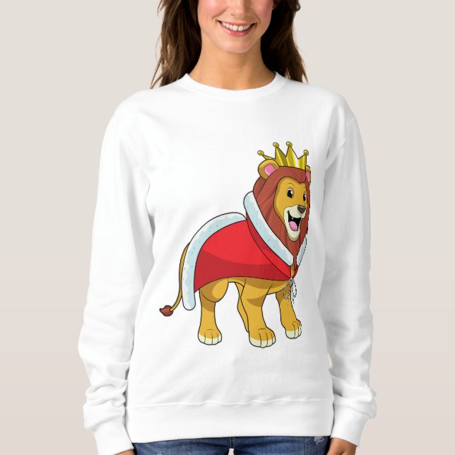 Sweatshirt Lion roi avec Couronne & Cap (Devant)