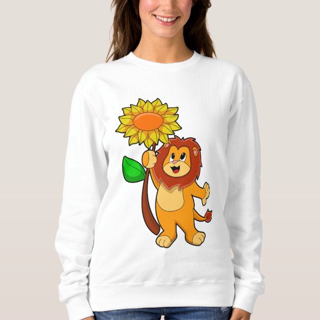 Sweatshirt Lion with Flower (Devant)