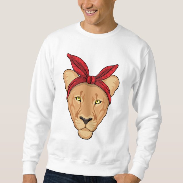 Sweatshirt Lioness with bandana (Devant)