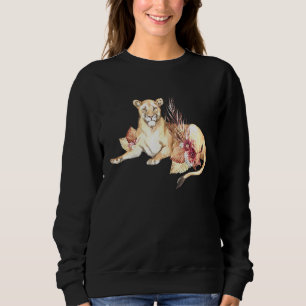 Sweatshirt Lionesse africaine I Savannah Fleurs sauvages I Wa