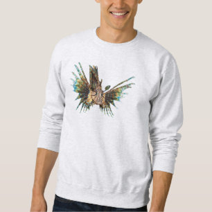 Sweatshirt Lionfish - Conception abstraite - Découpe d'une ph