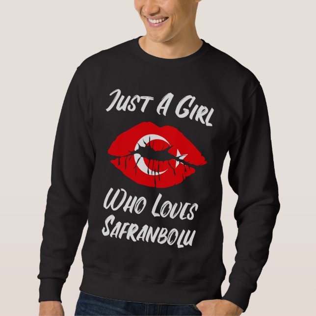 Sweatshirt Lips Mouth Love Turkish Flag Saffranbolu (Devant)