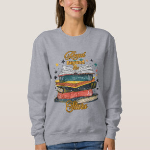 Sweatshirt Lire au-delà des étoiles Graphique vintage pour am