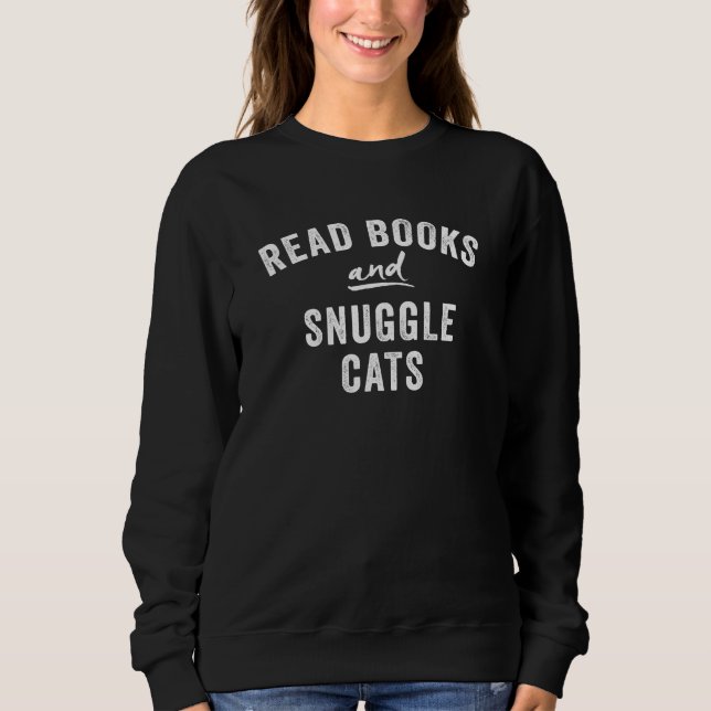 Sweatshirt Lire des livres et des chats à bascule (Devant)