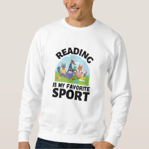 Sweatshirt Lire Est Mon Sport Préféré Animaux Lire Livres