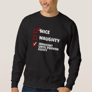 Sweatshirt Liste Coquine De Noël Innocent Jusqu'À La Culpabil