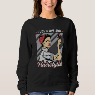 Sweatshirt Liste de cheveux Barbier Coiffeur Ciseaux Cheveux 