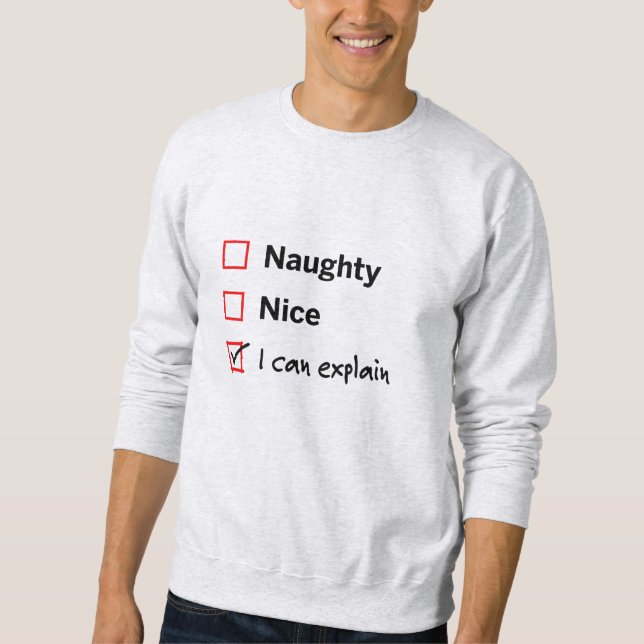 Sweatshirt Liste des vilains excuse (Devant)