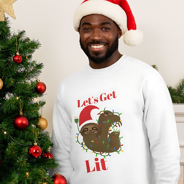 Sweatshirt Lit Christmas Sloth (Créateur téléchargé)