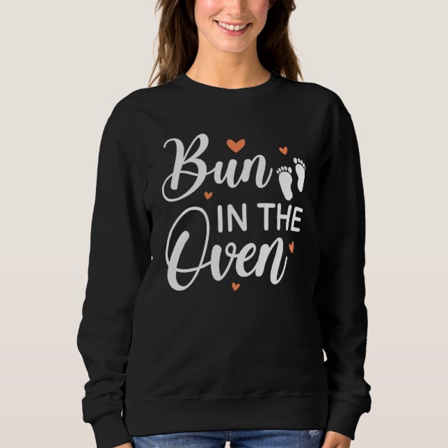 Sweatshirt Lit Dans Le Four Bébé En Cours Femmes Enceintes (Devant)