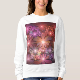 Sweatshirt Lit De Fleurs Coloré brillant Abstrait Fractage Ar