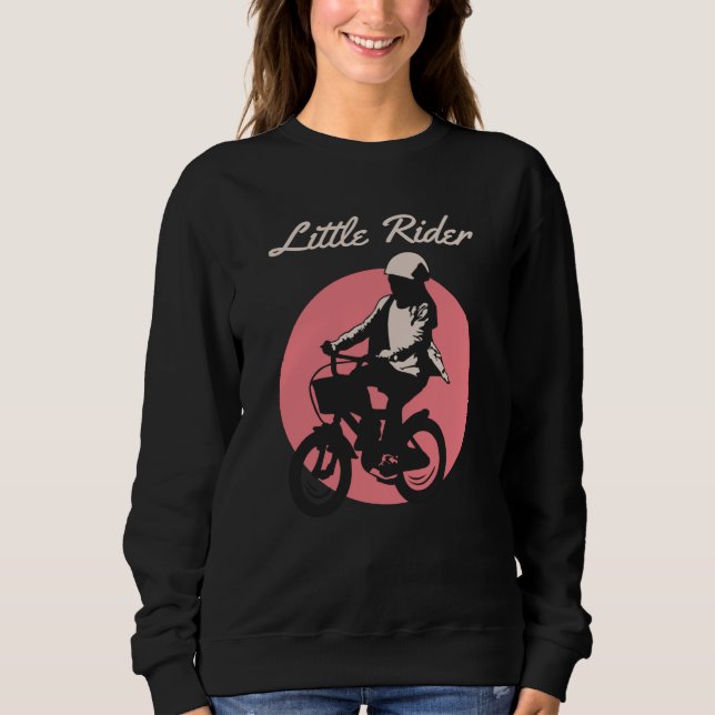 Sweatshirt Little Rider - Retro Biker Design (Devant)