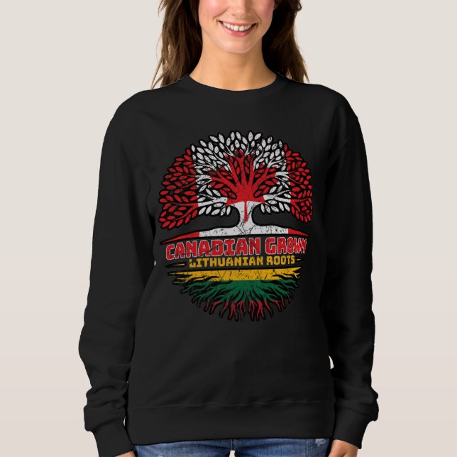 Sweatshirt Lituanie Lituanie Canada - Racines d'arbres du Can (Devant)