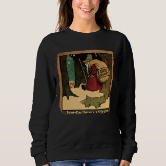 Sweatshirt Livraison le jour même Père Noël vintage.