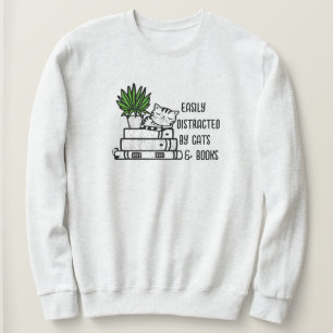 Sweatshirt Livre cadeau Lover Facilement Distrait Par Chats