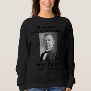 Sweatshirt Livre T Washington Caractère Fait Homme Black Hist