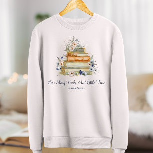 Sweatshirt Livres de citations personnalisés Roses bleues bei