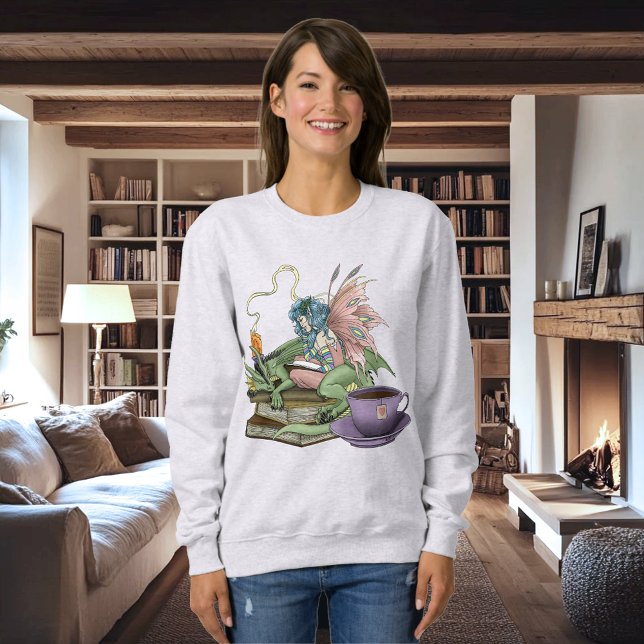Sweatshirt Livres de thé de l'amitié de la fée dragon (Créateur téléchargé)