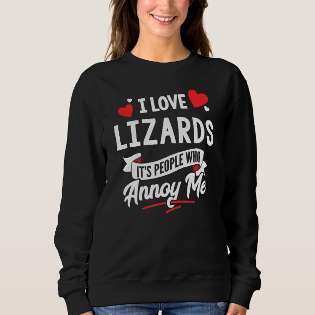 Sweatshirt Lizards - I Love Lizards (Devant)