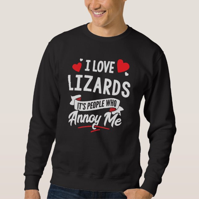Sweatshirt Lizards - I Love Lizards (Devant)