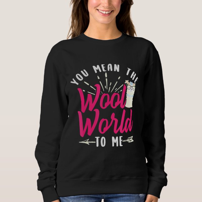 Sweatshirt Llama Alpaca Laine Design du monde (Devant)