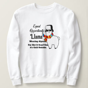 Sweatshirt Llama Froid - Chapeau Drôle pour Femme