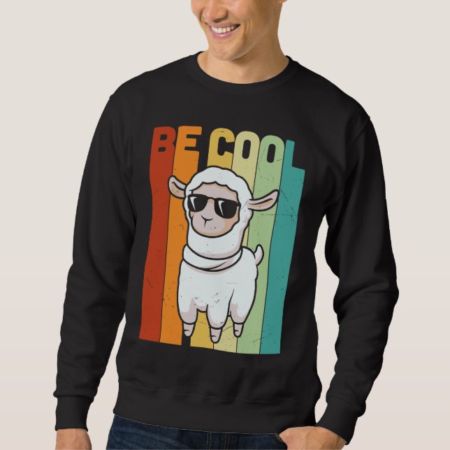 Sweatshirt Llama  Funny Cute Retro Style Alpaca Graphic Plus  (Devant)