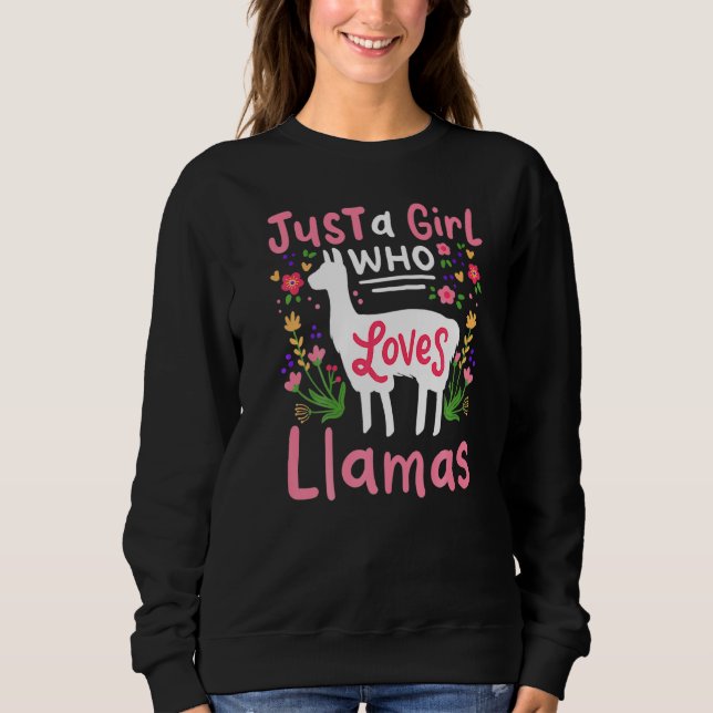 Sweatshirt Llama Juste Une Fille Qui Aime Llamas Llama (Devant)