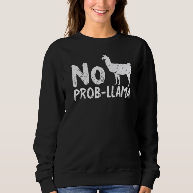 Sweatshirt Llama Pas De Problème (Devant)