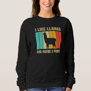 Sweatshirt Llama Pour Enfants Hommes Femmes Alpaca Agricultur