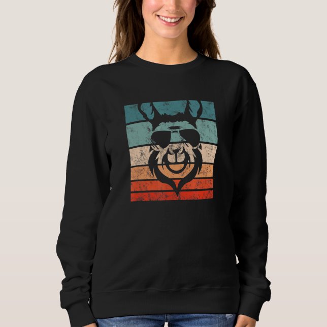 Sweatshirt Llama Retro Style Vintage 2 (Devant)