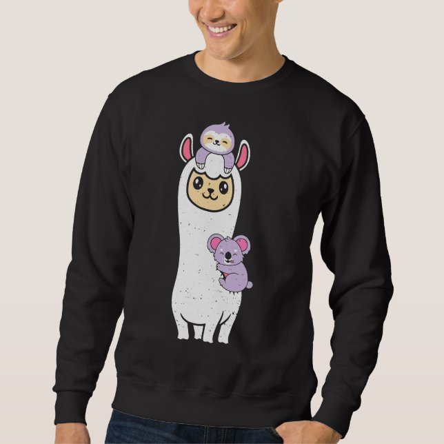 Sweatshirt Llama Sloth Et Koala Sloth (Devant)
