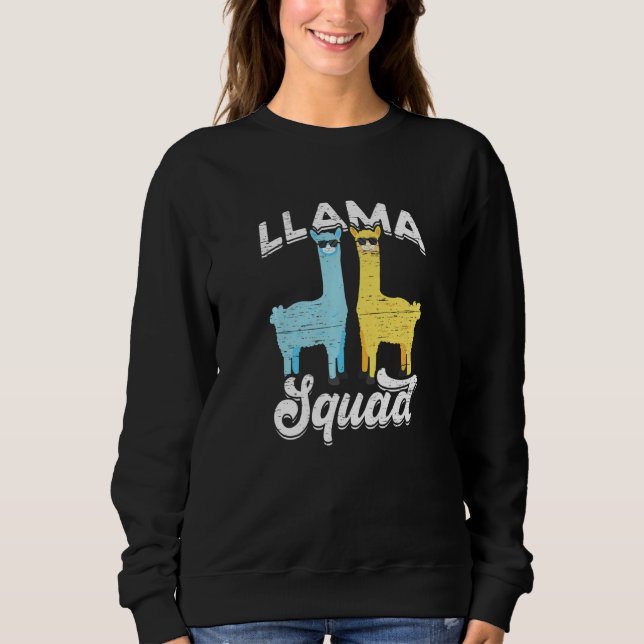 Sweatshirt Llama Squad Lunettes de soleil Cool   (Devant)