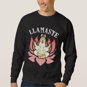 Sweatshirt Llamasate Llama Yoga Méditation Namsate Zen Lotus
