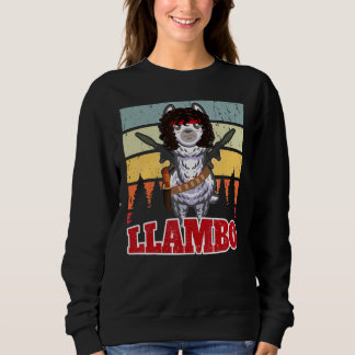 Sweatshirt Llambo Militaire Llama Commando Hilarious présent