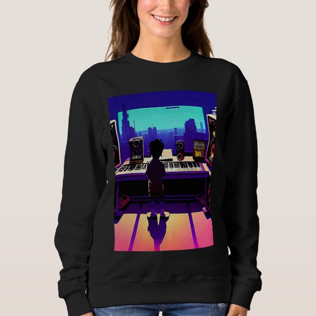 Sweatshirt Lo fi hip hop chillhop chill beats aesthetics  106 (Devant)