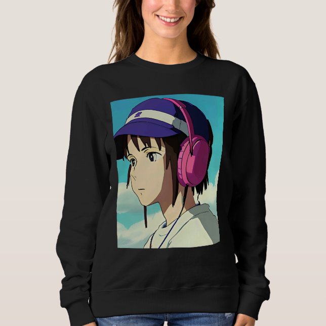 Sweatshirt Lo fi hip hop chillhop chill beats lofi aesthetics (Devant)