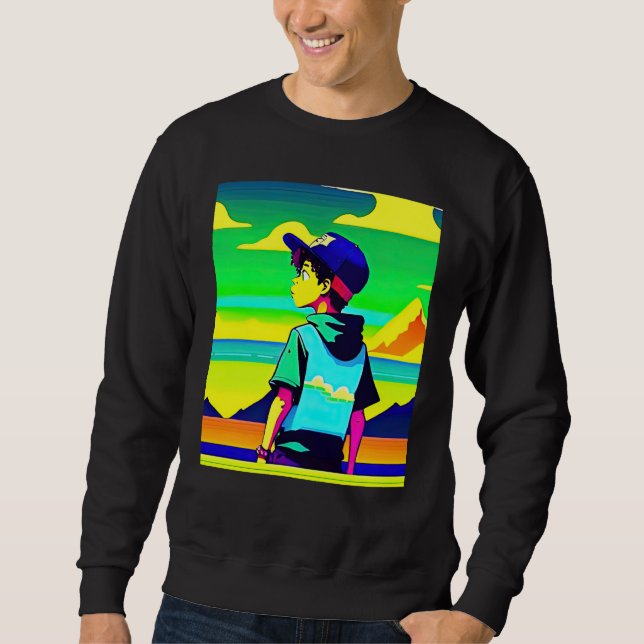 Sweatshirt Lo fi hip hop chillhop chill beats lofi aesthetics (Devant)
