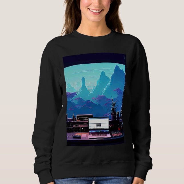 Sweatshirt Lo fi hip hop chillhop chill beats studio aestheti (Devant)