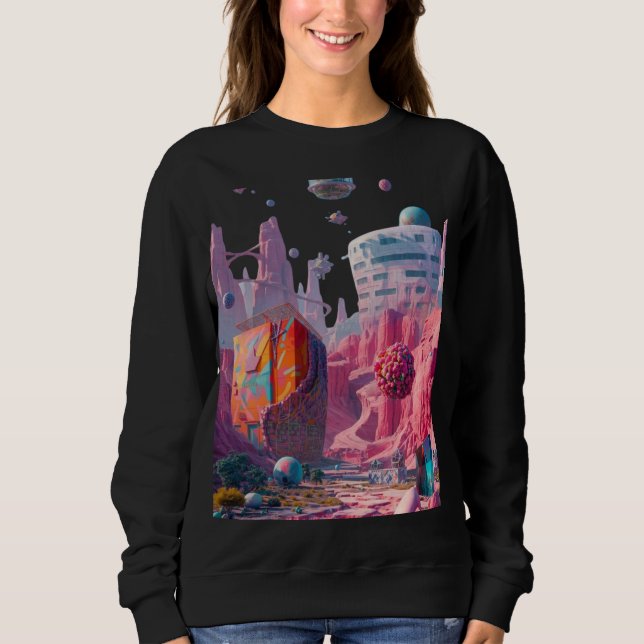 Sweatshirt L'Oasis Néon de Solara-7 (Devant)