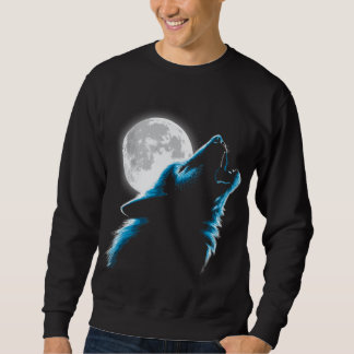 Sweatshirt Lobo aullando a la luna