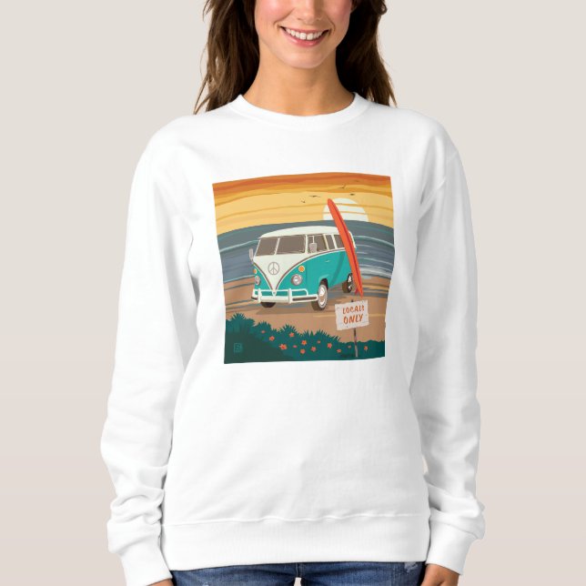 Sweatshirt Locaux uniquement | VW Surf Van (Devant)