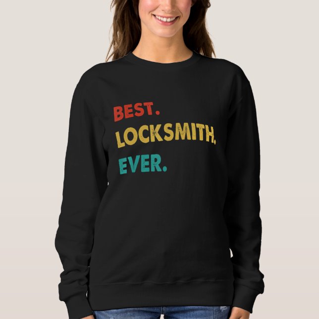 Sweatshirt Locksmith Profession Rétro Meilleur Locksmith Jama (Devant)