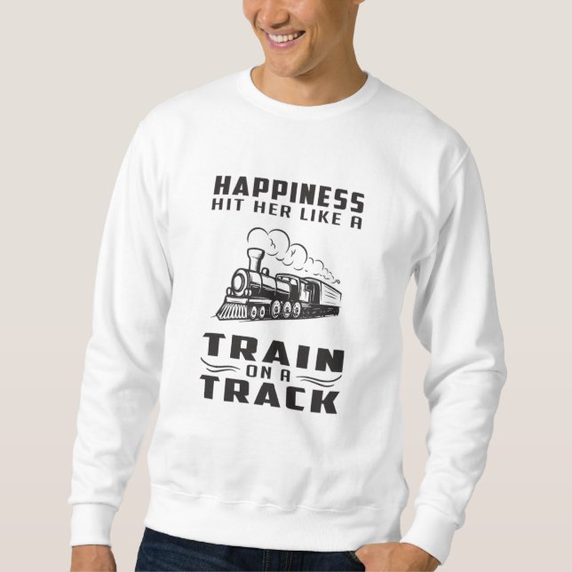Sweatshirt Locomotive Trains Chemin de Fer Conducteur Idée ca (Devant)